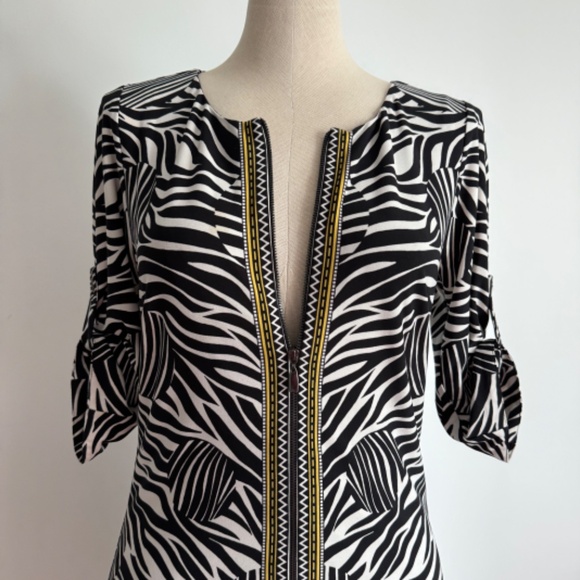 Laundry - Black and White Zebra Slip On Dress - Picture 7 of 14